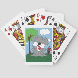 Lurvig valptecknad spelkort