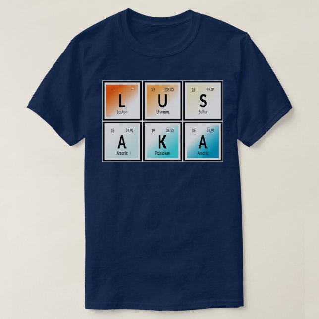 Lusaka City Bord i Inslag T Shirt (Design framsida)