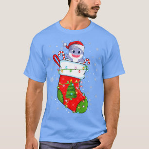 Lusaktig haj i julklapp Santa Shark Julafton T Shirt