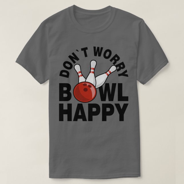 Lusande bowling som säger T T Shirt (Design framsida)