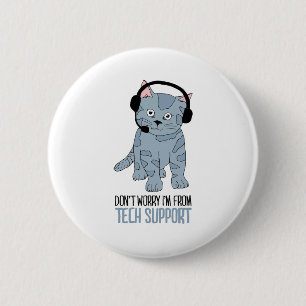 Lusande Cat Tech Support Epic SarcasticQuote Knapp