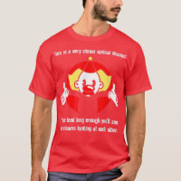 Lusande cirkusclown ironisk sarcasm humor costume 