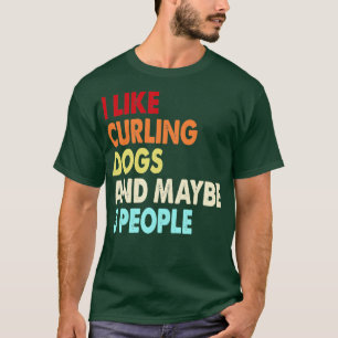 Lusande citattecken från Curling och Hundar älskar T Shirt