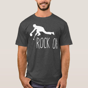Lusande Curling Sten på Coola Curler Gift T Shirt