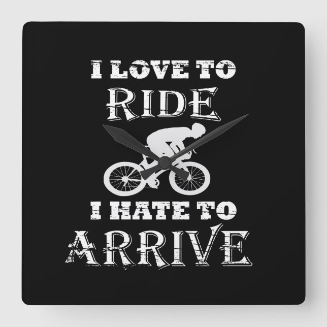 Lusande cykling fyrkantig klocka (Framsida)