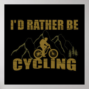 Lusande cykling som säger fläkt poster