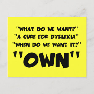 Lusande dyslexi vykort