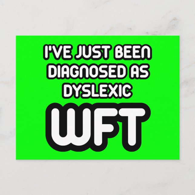 Lusande dyslexi vykort (Framsida)