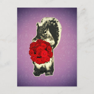 Lusande ekorre i valentines day Ro Helg Vykort