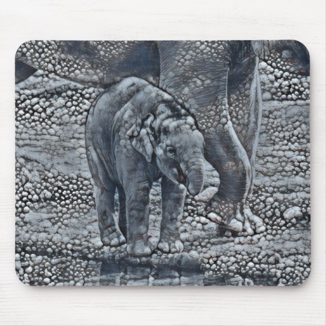 Lusande elefant baby musmatta (Framsidan)
