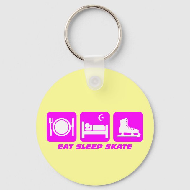 Lusande figur-skridskor nyckelring (Framsida)