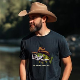 Lusande fisk som bar en Cowboy Hat-T-Shirt T Shirt