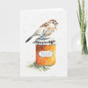 Lusande födelsetal över Backe - Persikofärgad Sylt Kort