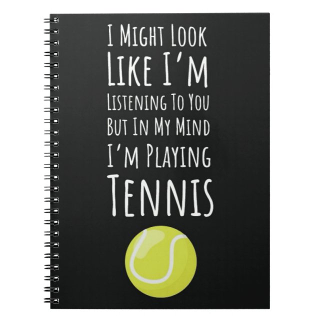 Lusande gåvor till tennis Älskare Quote Typography Anteckningsbok (Framsidan)