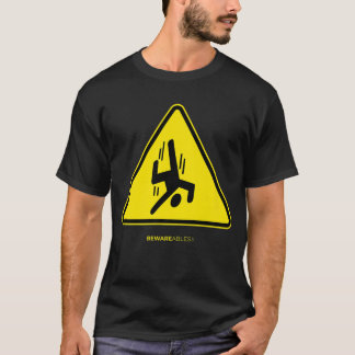 Lusande gult för lustiga skyltar t shirt