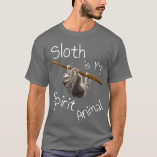 Lusande hanging Sloth Teckning Cute Gift for Girls T Shirt