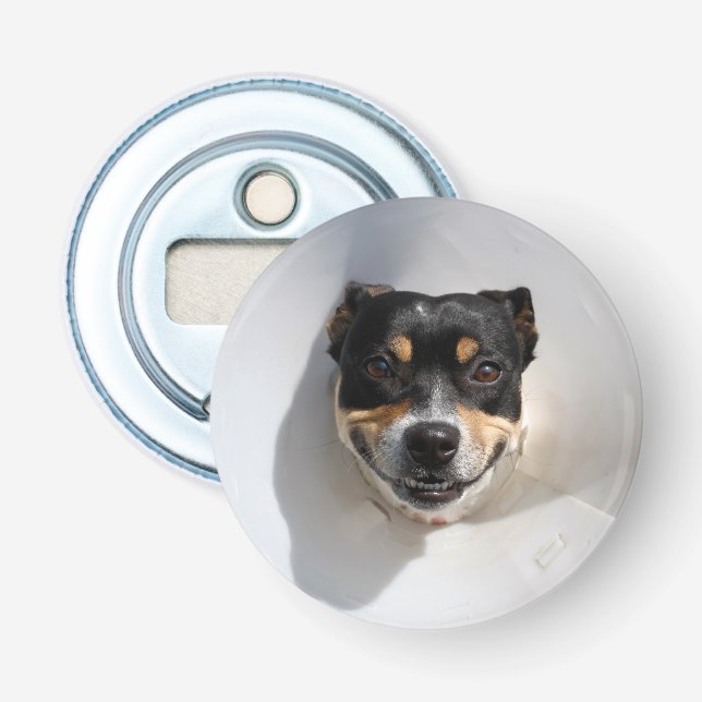 Lusande hund flasköppnare (Framsidan)