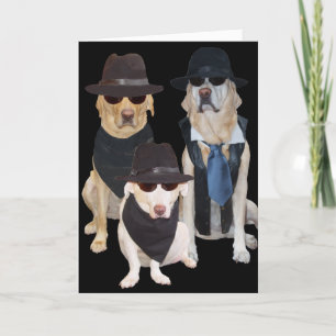 Lusande hundar/labb över Backe-födelsedagen Kort