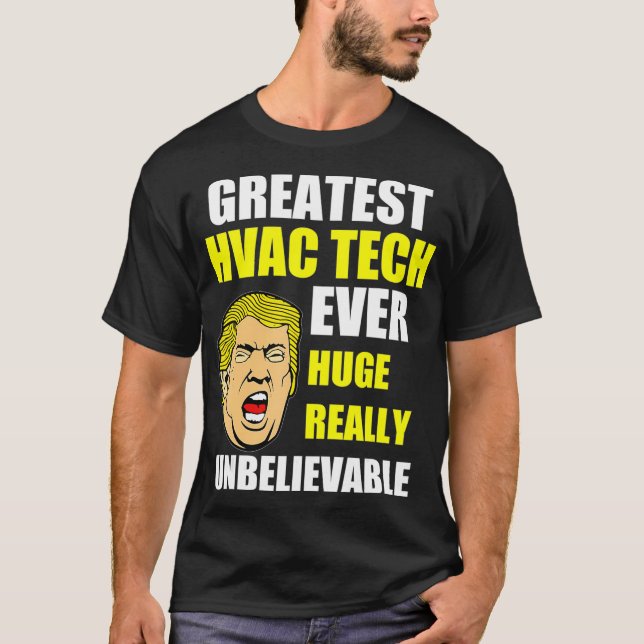 Lusande HVAC-tekniker donald-klumpgåva humor T Shirt (Framsida)