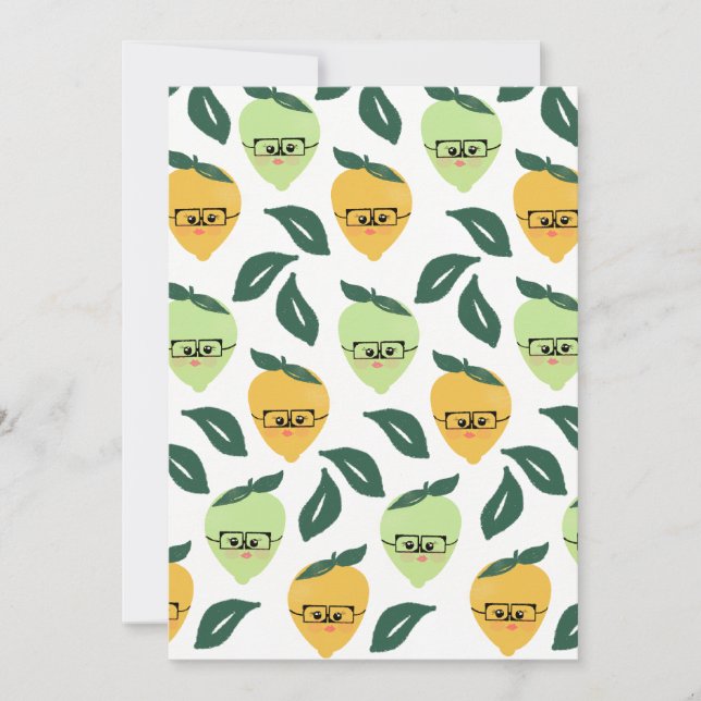 Lusande illustration av Cute gult citon tecknad Kort (Framsida)