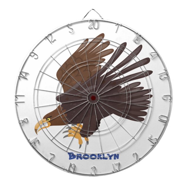 Lusande illustration av gyllene tecknader darttavla (Framsidan)