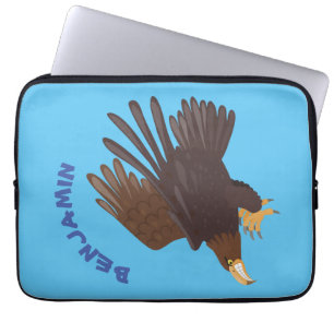 Lusande illustration av gyllene tecknader laptop fodral