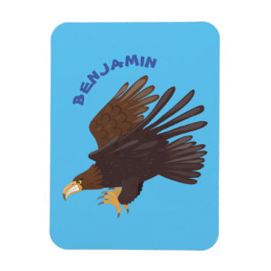 Lusande illustration av gyllene tecknader magnet