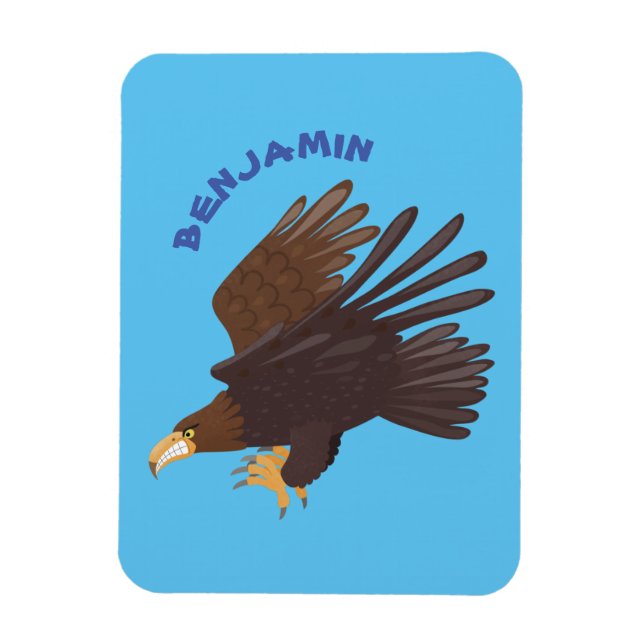 Lusande illustration av gyllene tecknader magnet (Vertikal)
