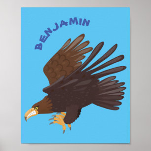Lusande illustration av gyllene tecknader poster