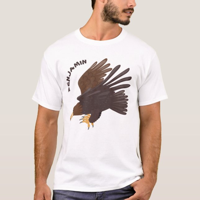 Lusande illustration av gyllene tecknader t shirt (Framsida)