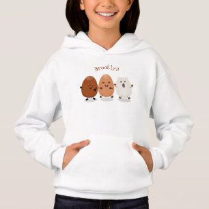 Lusande illustration av kawaiiäggens lustiga teckn t shirt