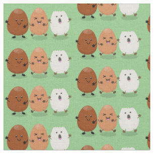 Lusande illustration av kawaiiäggens lustiga teckn tyg