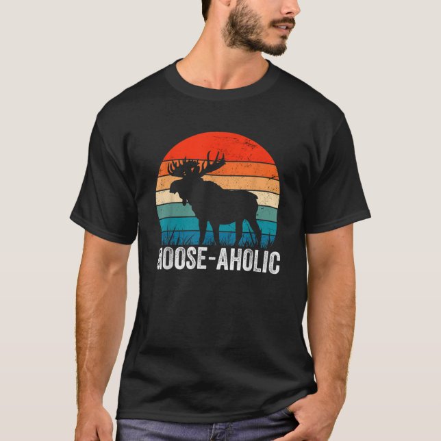Lusande jakt Grafik Moosaholkvinnor Manar Moose T Shirt (Framsida)