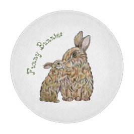 Lusande kaniner. Pencil teckning