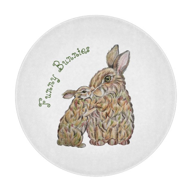 Lusande kaniner. Pencil teckning (Framsidan)