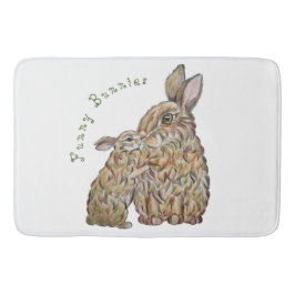 Lusande kaniner. Pencil teckning Badrumsmatta