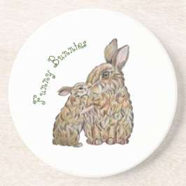 Lusande kaniner. Pencil teckning Underlägg