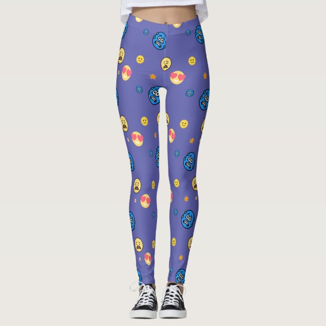 Lusande känsloladdningar av många känslor i bakgru leggings (Framsida)
