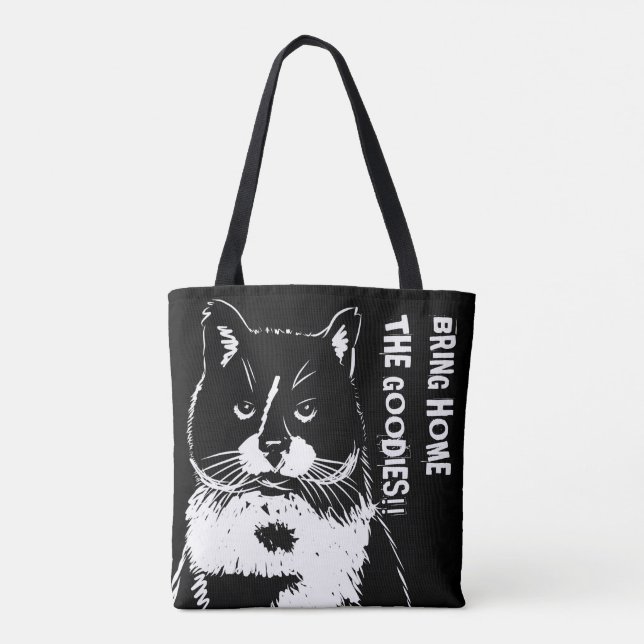 Lusande katt till påse tygkasse (Baksida)