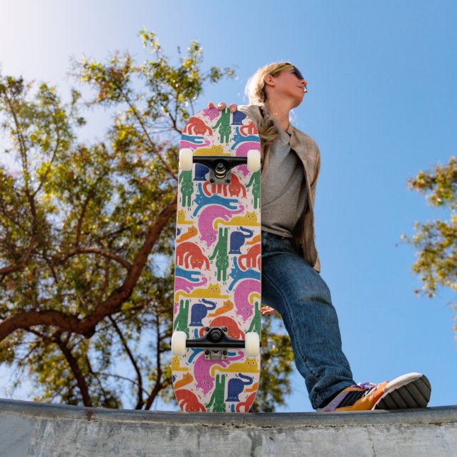 Lusande katter mini skateboard bräda 18,5 cm (Utomhus 1)