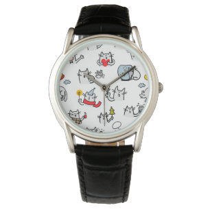 Lusande katter, mjölk och magi. armbandsur