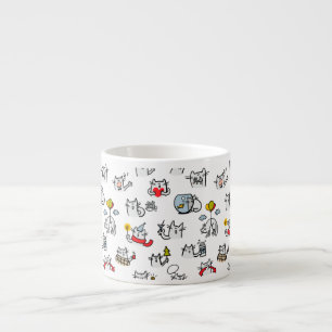 Lusande katter, mjölk och magi. espressomugg