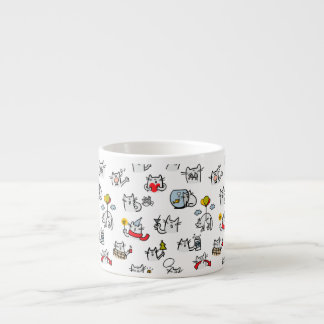 Lusande katter, mjölk och magi. espressomugg
