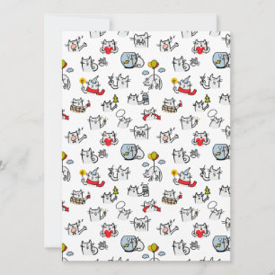 Lusande katter, mjölk och magi. julkort