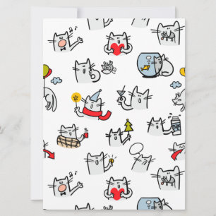 Lusande katter, mjölk och magi. kort