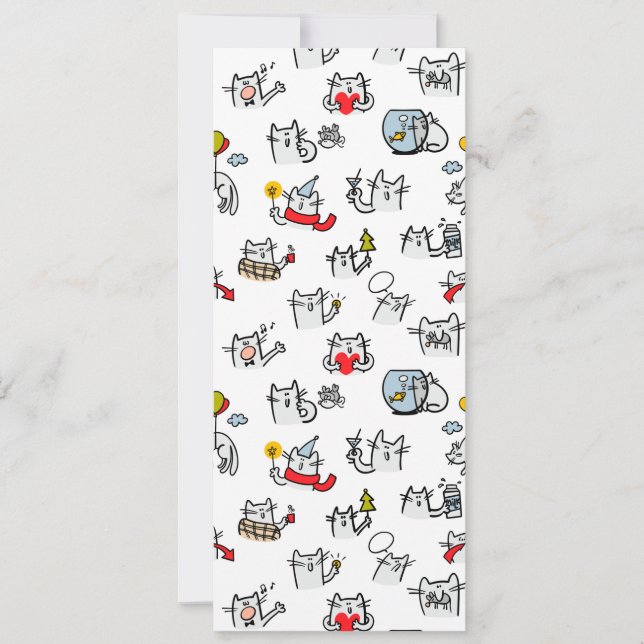 Lusande katter, mjölk och magi. kort (Framsida)