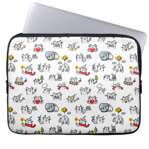 Lusande katter, mjölk och magi. laptop fodral