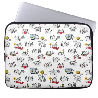 Lusande katter, mjölk och magi. laptop fodral
