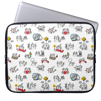 Lusande katter, mjölk och magi. laptop fodral