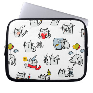 Lusande katter, mjölk och magi. laptop fodral